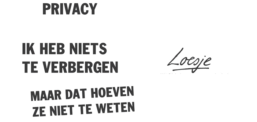 Ik heb niets te verbergen Loesje paspoort vingerafdruk